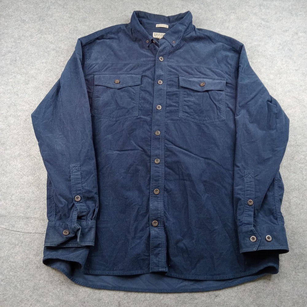 Duluth Trading Shirt Mens XLT Tall Corduroy Button Front Long Sleeve Relaxed Fit